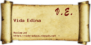 Vida Edina névjegykártya