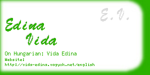 edina vida business card